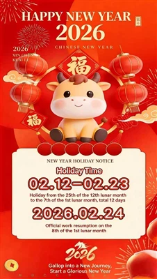 New Year Holiday Notice